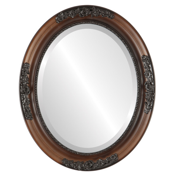 Versailles Beveled Oval Mirror Frame in Walnut