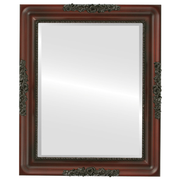 Versailles Beveled Rectangle Mirror Frame in Rosewood