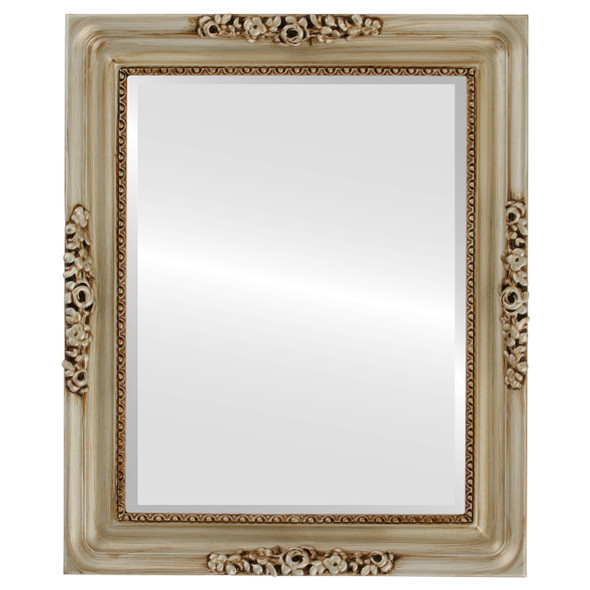 Versailles Beveled Rectangle Mirror Frame in Silver