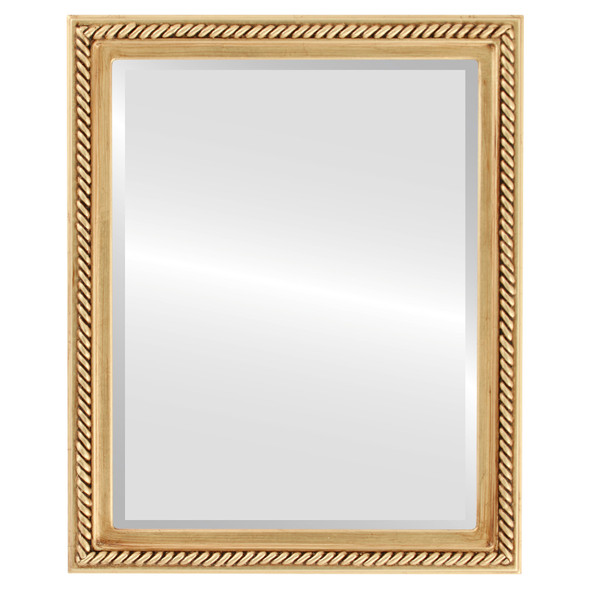 Santa-Fe Beveled Rectangle Mirror Frame in Antique Gold Leaf