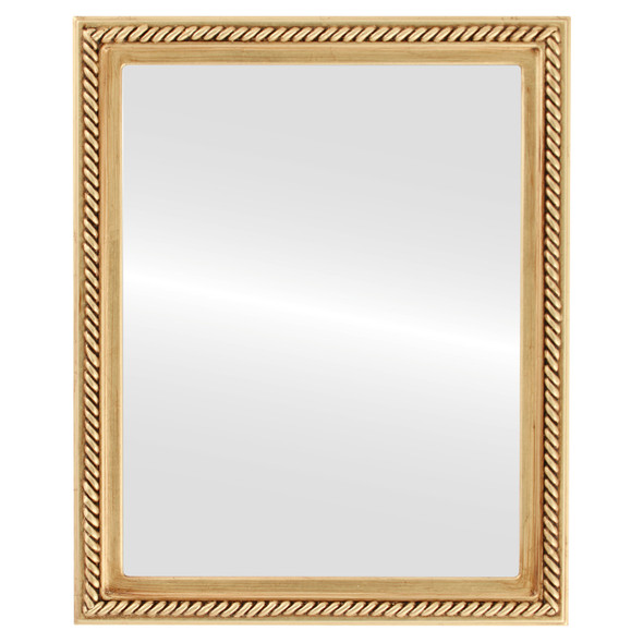 Santa-Fe Flat Rectangle Mirror Frame in Antique Gold Leaf