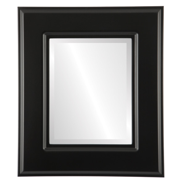 Marquis Beveled Rectangle Mirror Frame in Matte Black