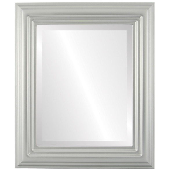 Regalia Beveled Rectangle Mirror Frame in Bright Silver