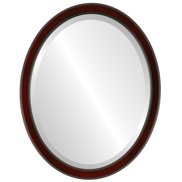 Toronto Beveled Oval Mirror Frame in Rosewood