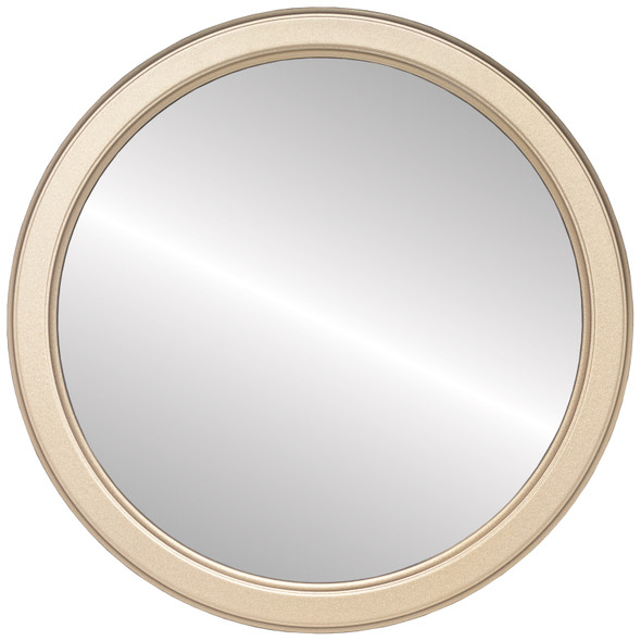 Toronto Flat Round Mirror Frame in Gold Spray