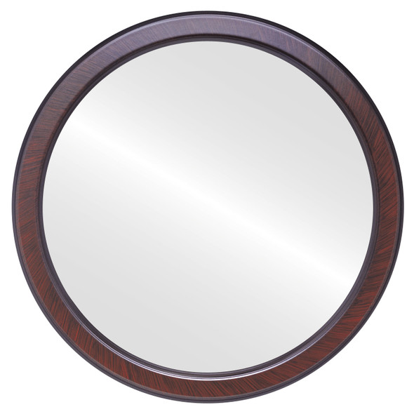 Toronto Flat Round Mirror Frame in Vintage Cherry