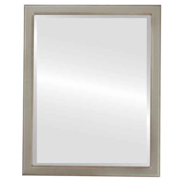 Toronto Beveled Rectangle Mirror Frame in Silver Shade