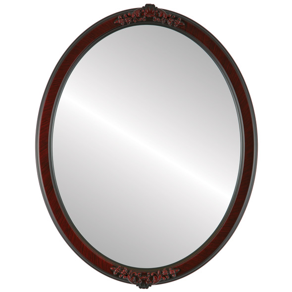 Athena Flat Oval Mirror Frame in Vintage Cherry