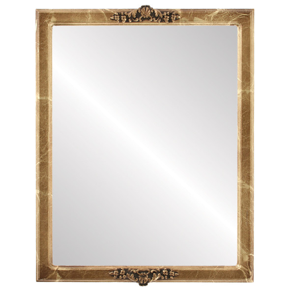 Athena Flat Rectangle Mirror Frame in Champagne Gold