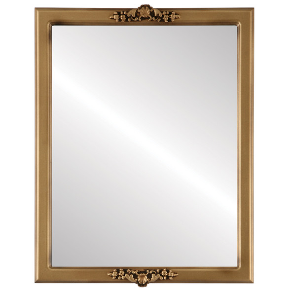 Athena Flat Rectangle Mirror Frame in Desert Gold