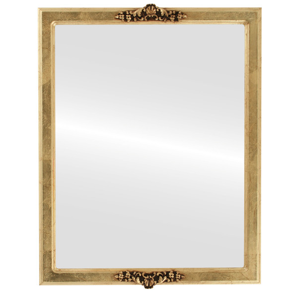 Athena Flat Rectangle Mirror Frame in Gold Leaf