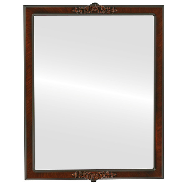 Athena Flat Rectangle Mirror Frame in Vintage Walnut