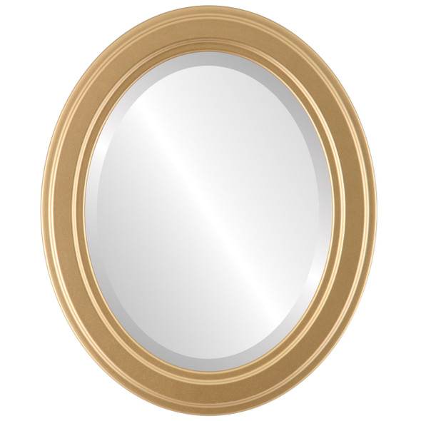 Wright Beveled Oval Mirror Frame in Gold Spray