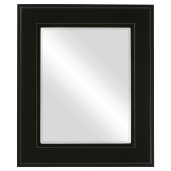 Montreal Beveled Rectangle Mirror Frame in Matte Black