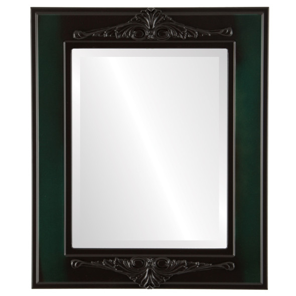 Ramino Beveled Rectangle Mirror Frame in Hunter Green