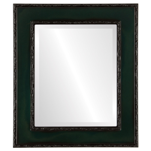 Paris Beveled Rectangle Mirror Frame in Hunter Green