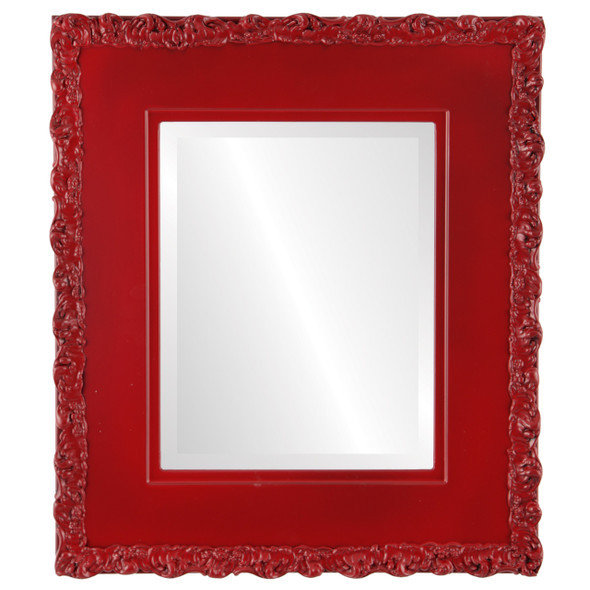 Williamsburg Beveled Rectangle Mirror Frame in Holiday Red