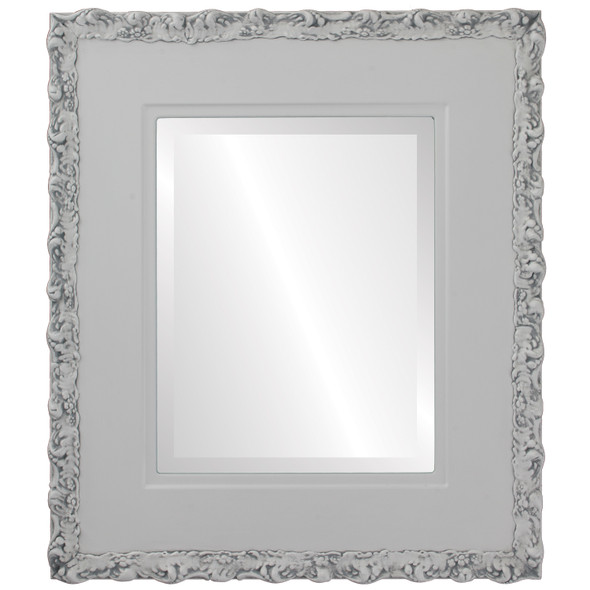 Williamsburg Beveled Rectangle Mirror Frame in Linen White