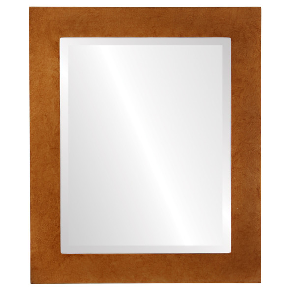 Soho Beveled Rectangle Mirror Frame in Burnished Gold