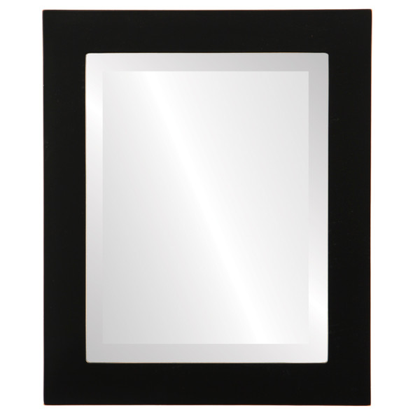Soho Beveled Rectangle Mirror Frame in Rubbed Black