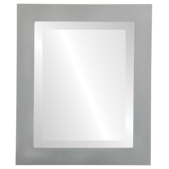 Soho Beveled Rectangle Mirror Frame in Bright Silver