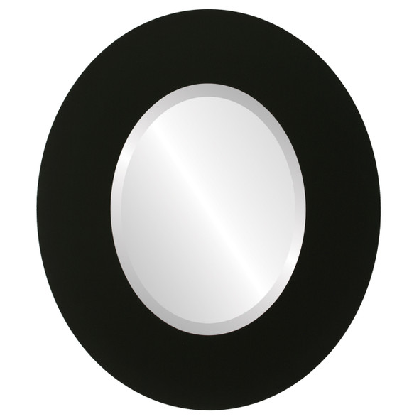 Tribeca Beveled Oval Mirror Frame in Matte Black