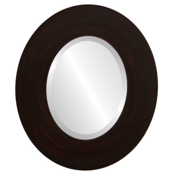 Tribeca Beveled Oval Mirror Frame in Mocha