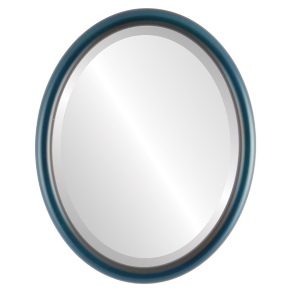Pasadena Beveled Oval Mirror Frame in Royal Blue