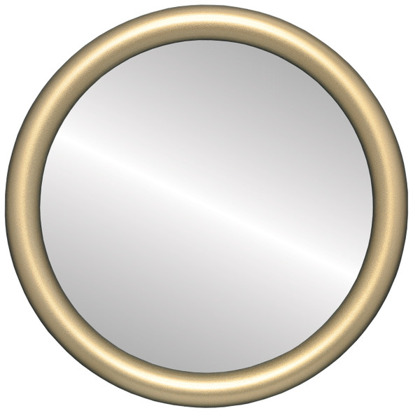 Pasadena Flat Round Mirror Frame in Gold Spray