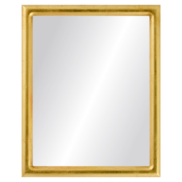 Pasadena Flat Rectangle Mirror Frame in Gold Leaf