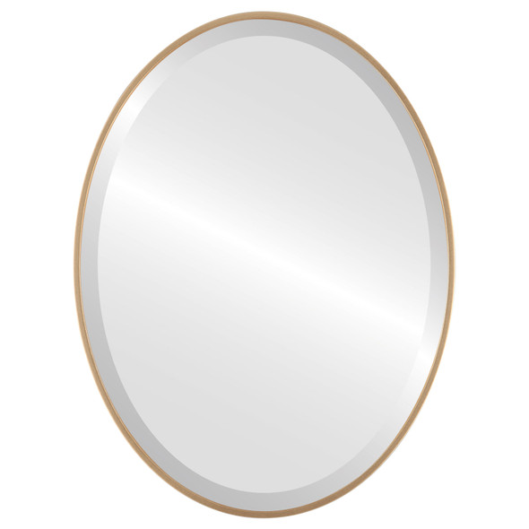 Singapore Bevelled Oval Mirror Frame in Gold Spray