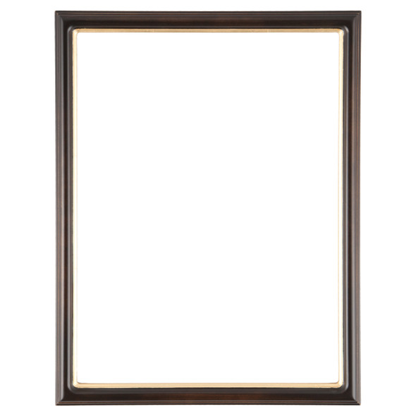 Hamilton Rectangle Frame # 551 - Rubbed Bronze with Gold Lip