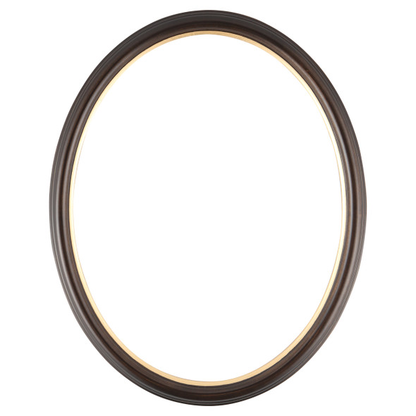Hamilton Oval Frame # 551 - Rubbed Bronze with Gold Lip