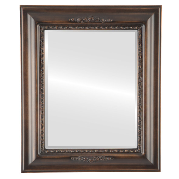 Boston Beveled Rectangle Mirror Frame in Rubbed Bronze