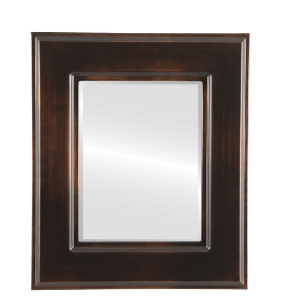 Marquis Beveled Rectangle Mirror Frame in Rubbed Bronze