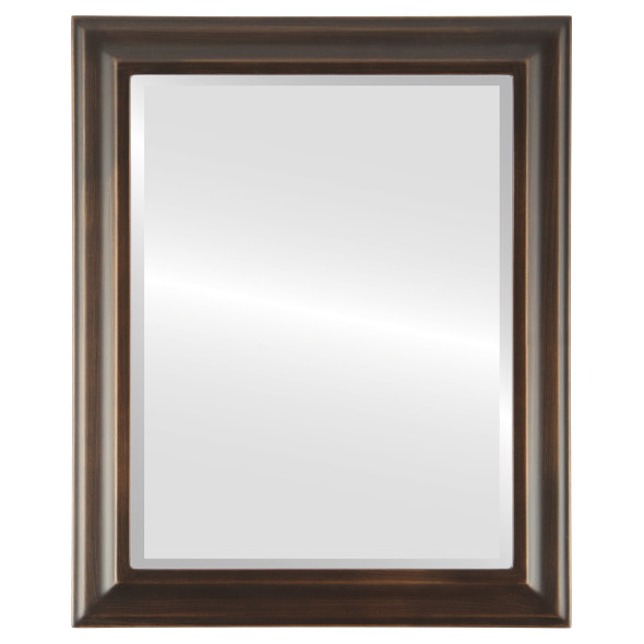 Messina Beveled Rectangle Mirror Frame in Rubbed Bronze