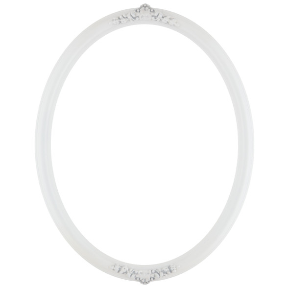 Contessa Oval Frame #554 - Linen White