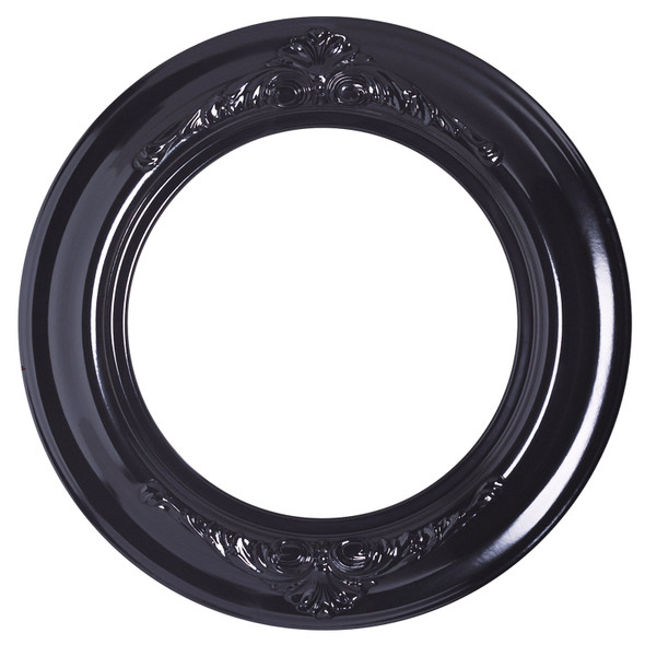 Winchester Round Picture Frame - Gloss Black