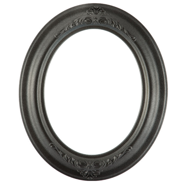 Winchester Oval Picture Frame - Black Silver