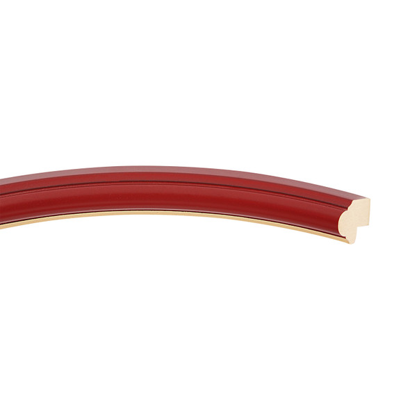 Hamilton Oval Frame # 551 Arc Sample - Holiday Red with Gold Lip