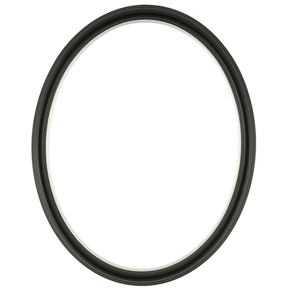 Hamilton Oval Frame # 551 - Matte Black with Silver Lip