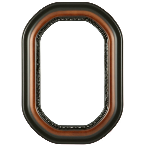Chicago Octagon Picture Frame - Vintage Walnut |Victorian Frames