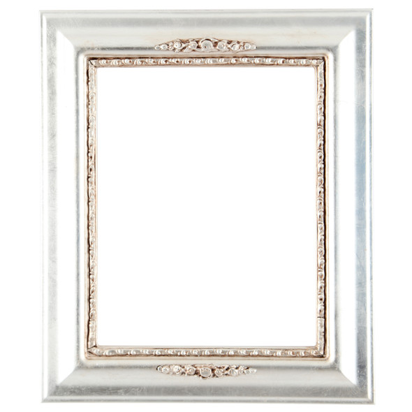 Boston Rectangle Picture Frame - Silver Leaf Black |Victorian Frames