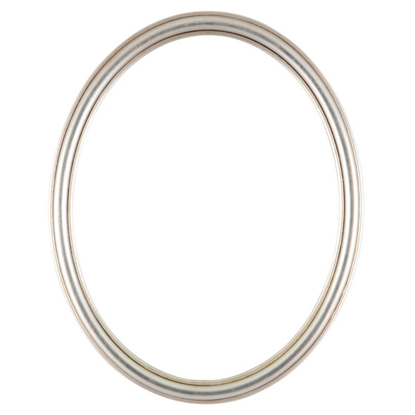 Saratoga Oval Picture Frame - Silver Leaf with Brown Antique Saratoga Oval Picture Frame - Silver Leaf with Brown Antique