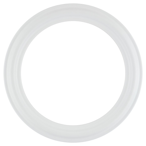 Philadelphia Round Frame #460 - Linen White