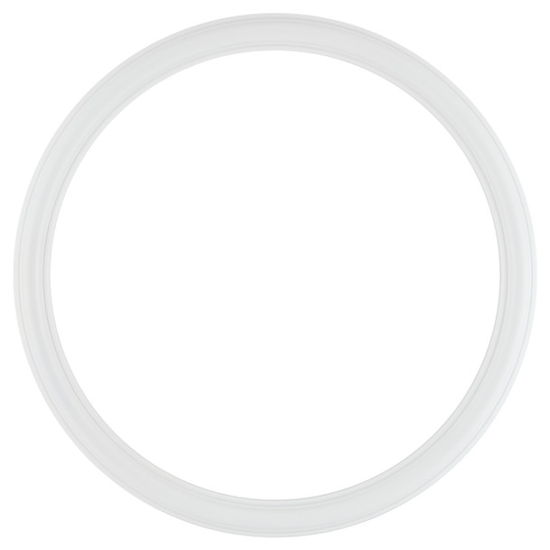 Saratoga Round Frame #550 - Linen White