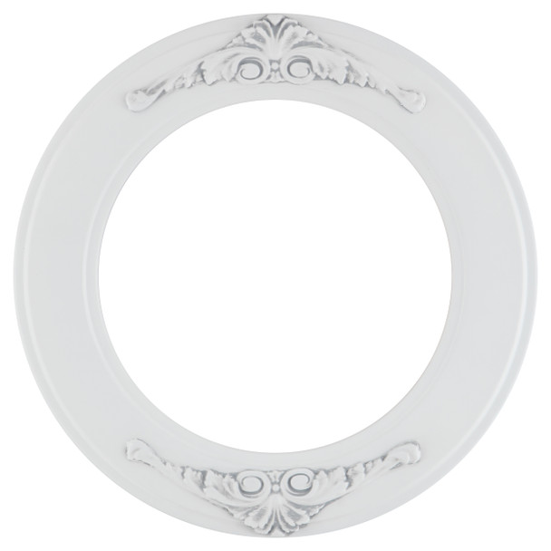 Ramino Round Frame #831 - Linen White