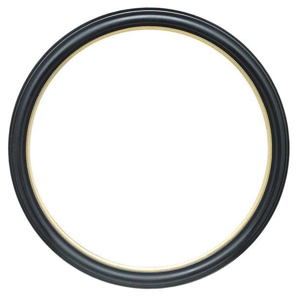 Hamilton Round Frame # 551 - Gloss Black with Gold Lip