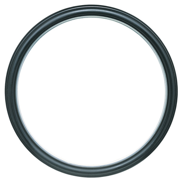 Hamilton Round Frame # 551 - Gloss Black with Silver Lip