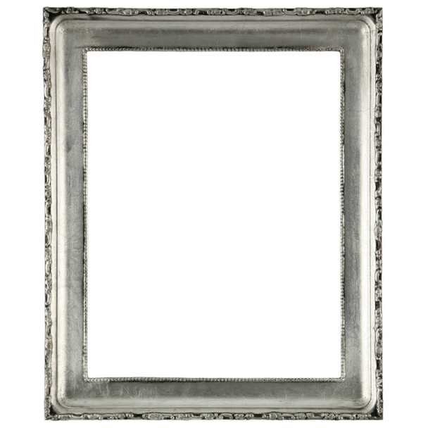 Kensington Rectangle Frame # 401 - Silver Leaf with Black Antique